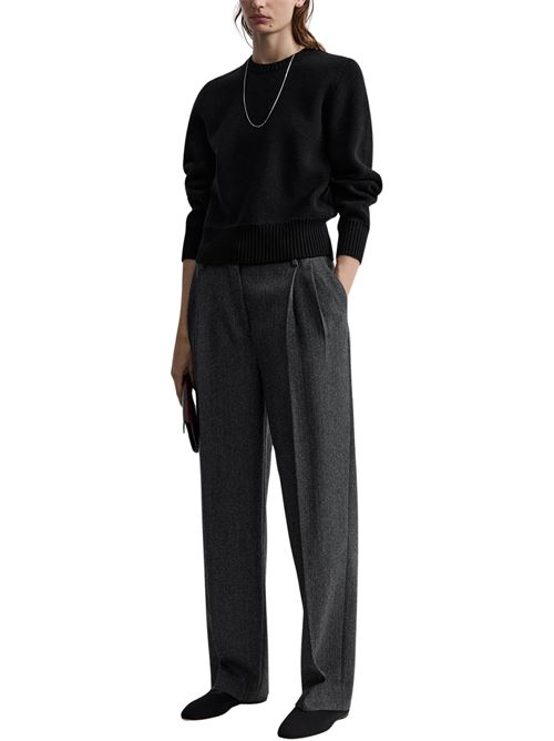 Pantaloni doppiopince a spina di pesce grigio melange TOTEME | 264WRB0289FB0739083